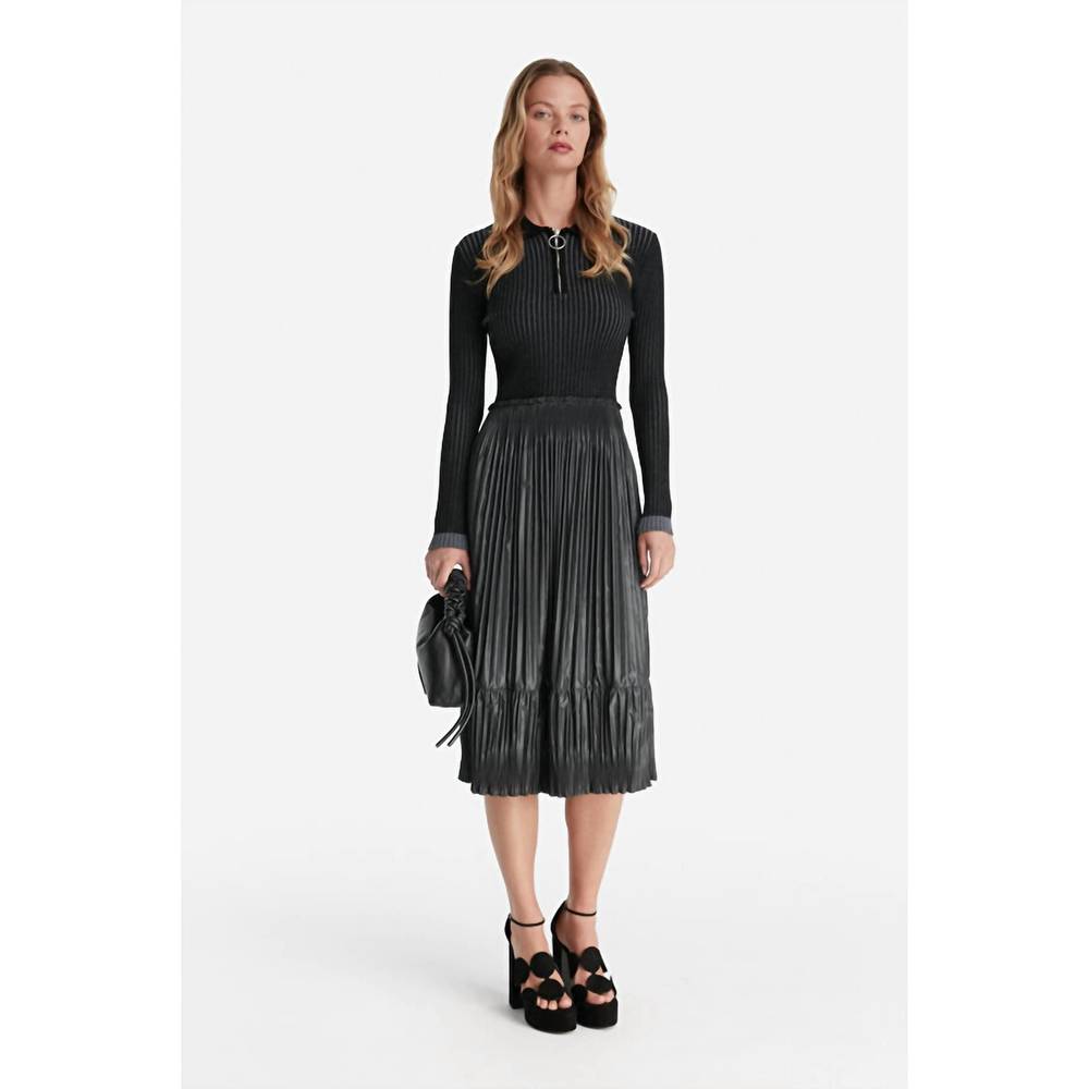 NEW BEATRICE .B long sleeve shirt dress in anthracite-grey